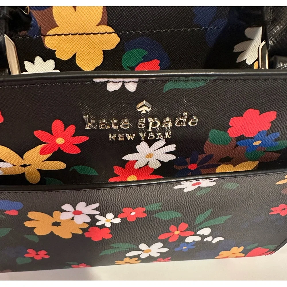 NWT Kate Spade Medium Satchel Staci & Contrasting Matching Compact Bifold Wallet